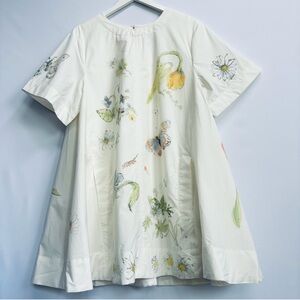 NWT Anthropologie The Swan Gossip Emmy Short-Sleeve Swing Mini Dress, XL